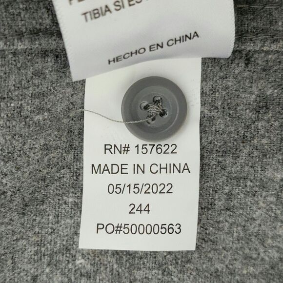 NWT Eddie Bauer Mens Double Brushed Chamois Button-Down Shirt Cotton Grey Size L - Picture 6 of 6